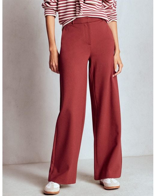 Boden Red Belgravia Ponte Trousers