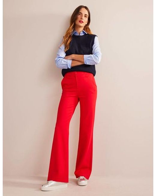 Pantalon hampshire en point de rome Boden en coloris Red