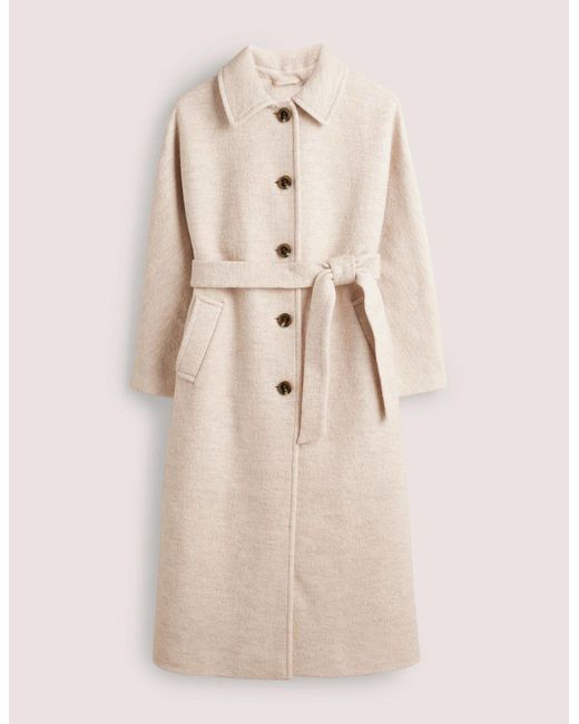 Boden Belted Textured Wool Maxi Coat in Natural Lyst