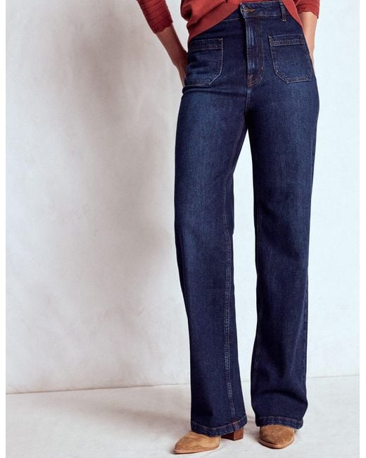 Boden Blue Straight Leg Pocket Jeans