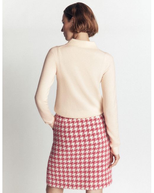 Boden Red Bow Neck Knitted Jumper