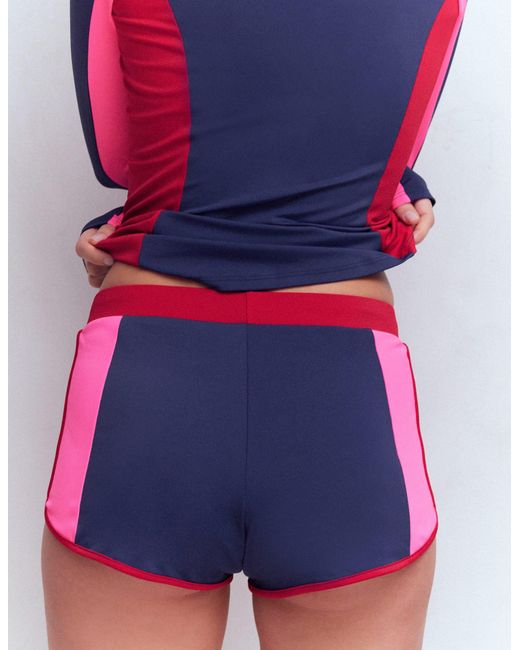 Boden Blue Rash Guard Swim Shorts