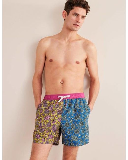 Boden Blue Elasticated Waist Swim Short for men