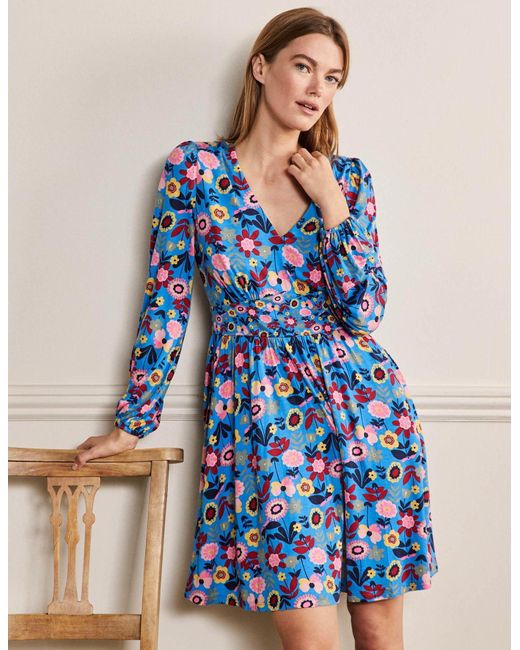 Boden Jersey Mini Tea Dress in Blue Lyst UK
