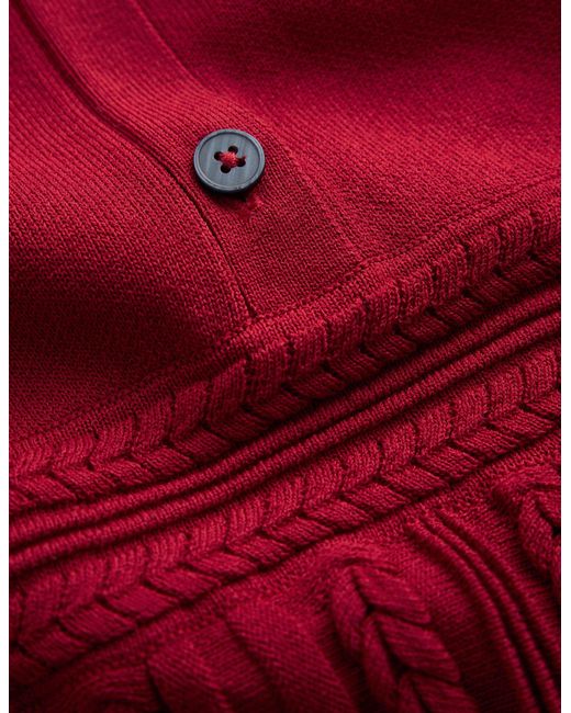 Boden Red Cable Stitch Knitted Dress