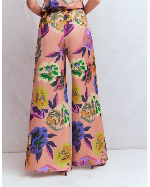 Boden White Regent Wide Leg Trousers