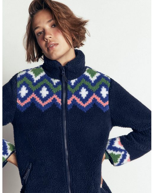 Boden Blue Alnwick Borg Jacket