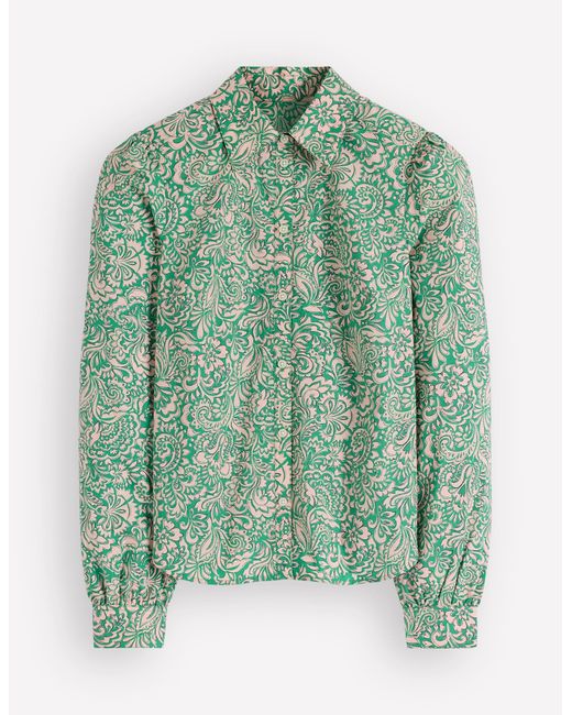 Boden Green Cara Cotton Shirt