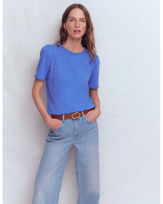 Boden Blue Ali Trim T-Shirt