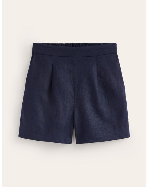 Boden Blue Hampstead Linen Shorts