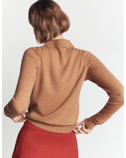 Boden Blue Bow Neck Knitted Jumper