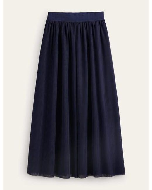 Boden Blue Tulle Full Midi Skirt