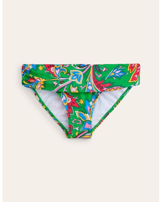 Boden Green Classic Fold Bikini Bottoms