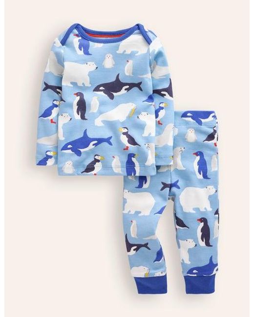 Boden Blue Snug Single Long John Pyjamas Baby