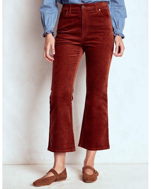 Boden Red 5 Pocket Cord Kick Jeans