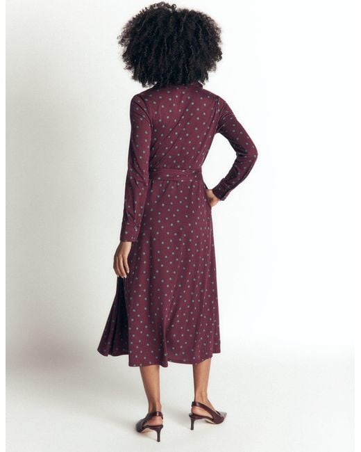 Boden Purple Marcia Jersey Shirt Dress