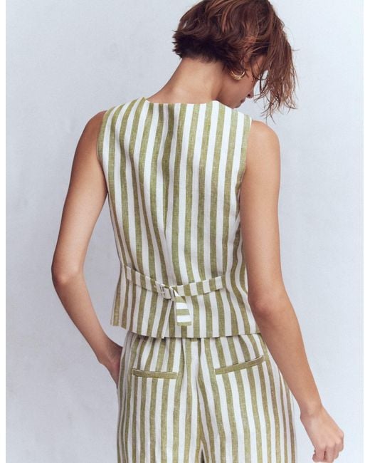 Boden Metallic Linen Waistcoat