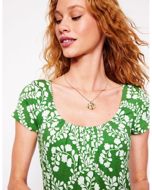 Boden Green Samantha Scoop Jersey Dress