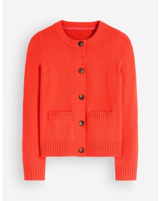 Boden Red Marta Merino Wool Cardigan