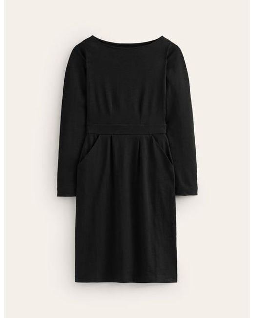 Boden Black Florrie Long Sleeve Dress