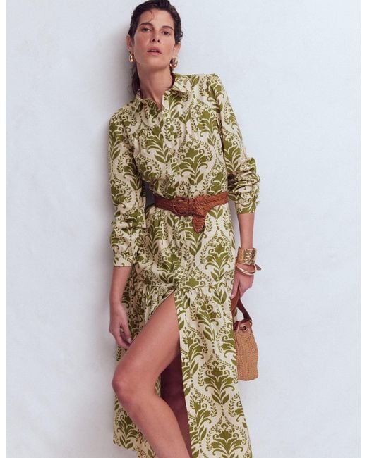 Boden Multicolor Ellie Cotton Maxi Shirt Dress