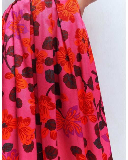Boden Red Verity Maxi Skirt