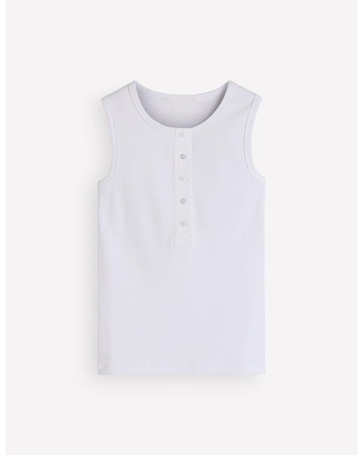 Boden Blue Crew Neck Henley Top Vest