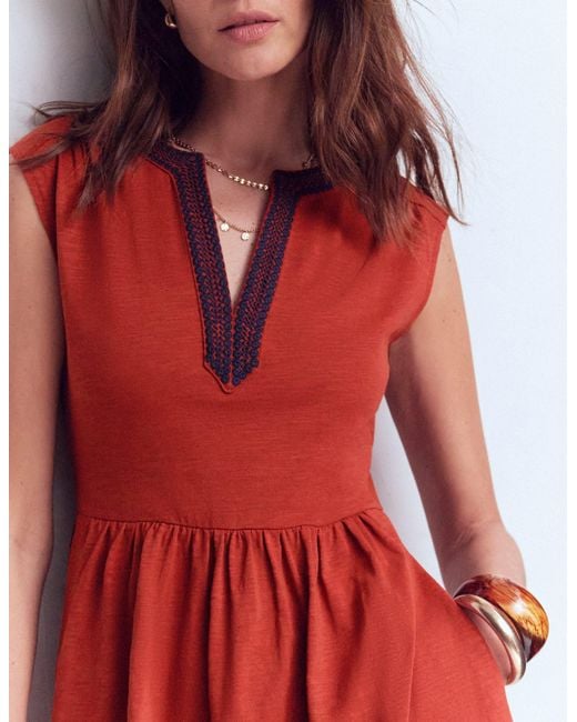 Boden May Embroidered Short Dress