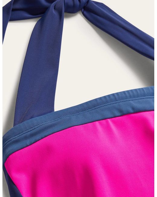 Boden Synthetic Santorini Halter Tankini Top in Blue Lyst