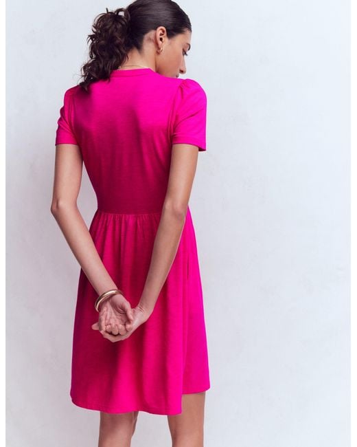 Boden Pink Naomi Short Sleeve Dress