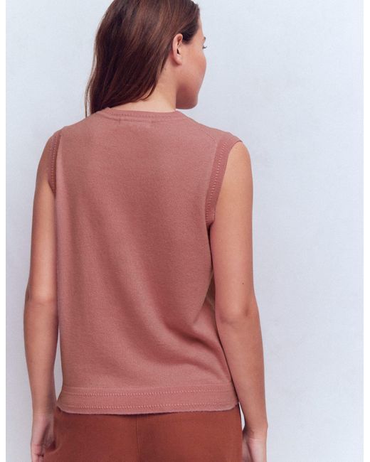 Boden Red Eva Cashmere Tank