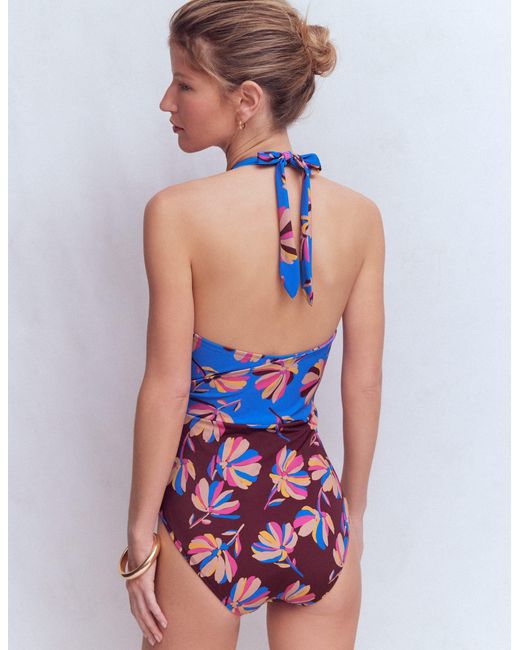 Boden Multicolor Tilos Tie Side Swimsuit
