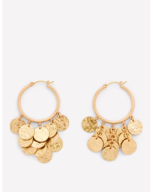 Boden Metallic Hammered Teardrop Hoops
