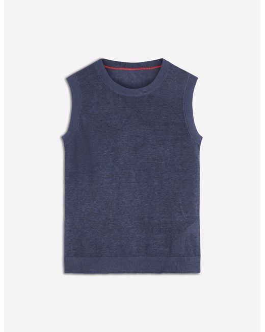 Boden Blue Agnes Linen Tank