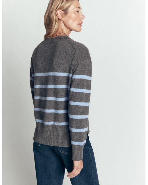 Boden Blue Fay Cashmere Crew Neck Sweater