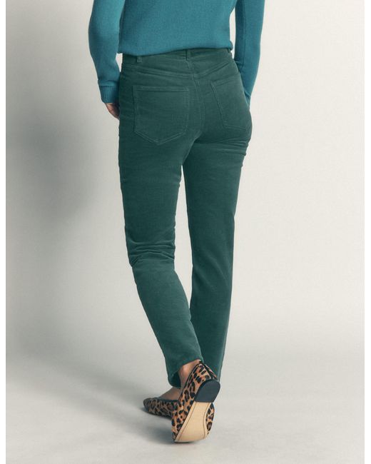 Boden Blue High Rise Cord Slim Jeans