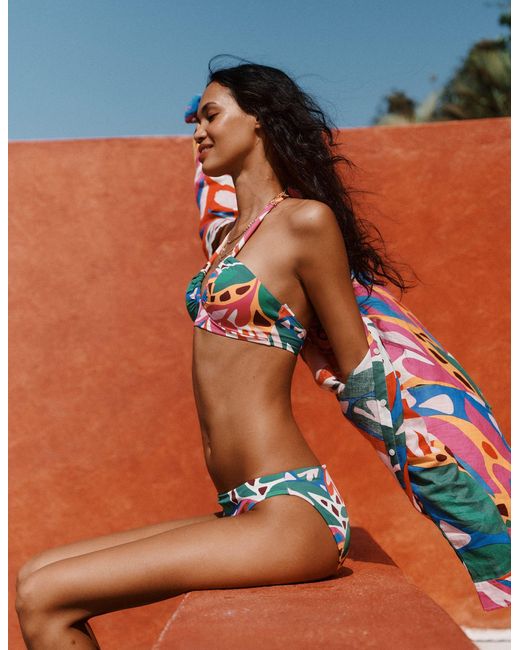 Boden Multicolor Minori Halter Tie Bikini Top
