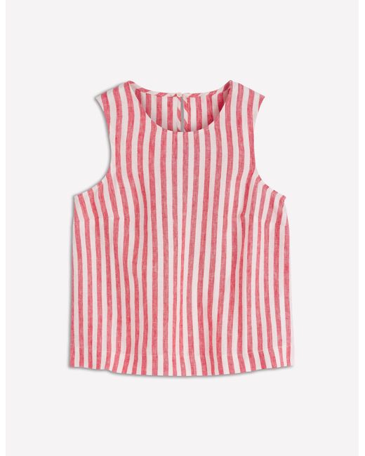 Boden Red Sofia Linen Top