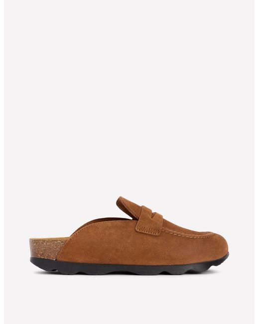 Boden Brown Suede Mule Clog