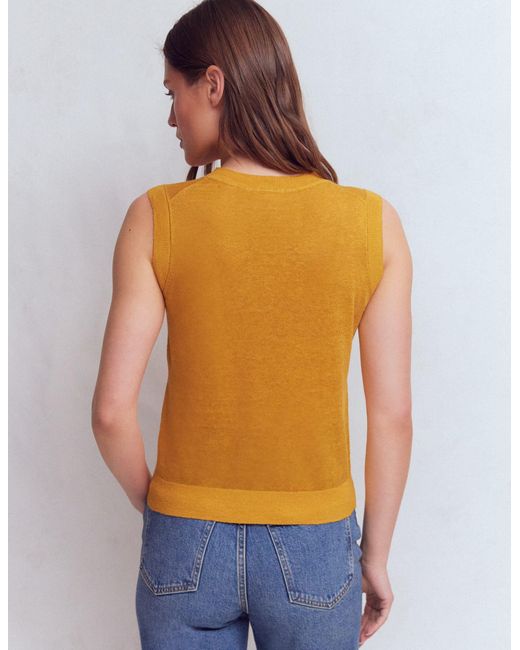 Boden Blue Agnes Linen Tank
