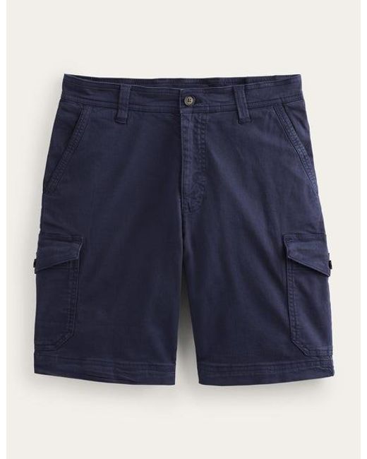 Boden Blue Garment Dye Cargo Shorts for men