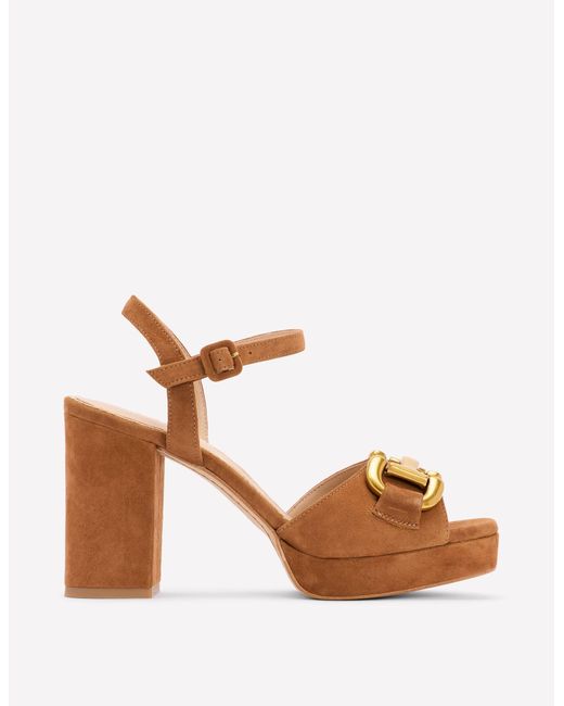 Boden Pink Snaffle Trim Platform Sandal