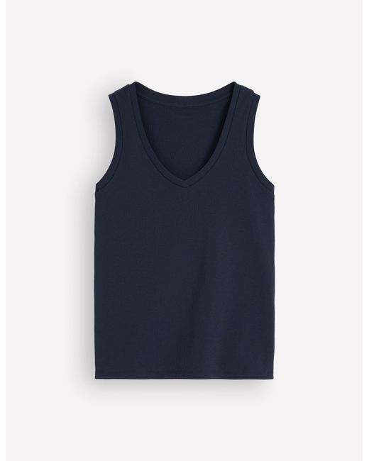 Boden Blue Annie Essential V Neck Vest Top