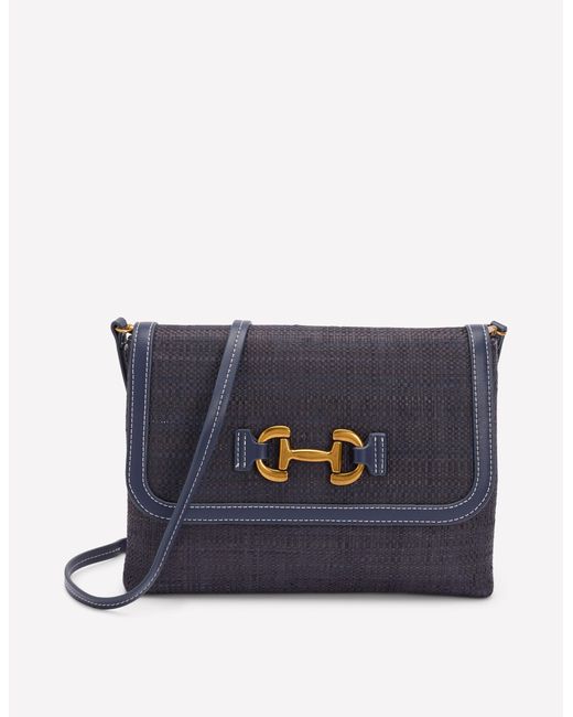 Boden Blue Snaffle Clutch Bag