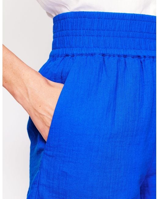 Boden Blue Gesmokte Shorts Aus Doppeltuch
