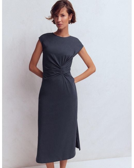 Boden Blue Delilah Twisted Midi Dress