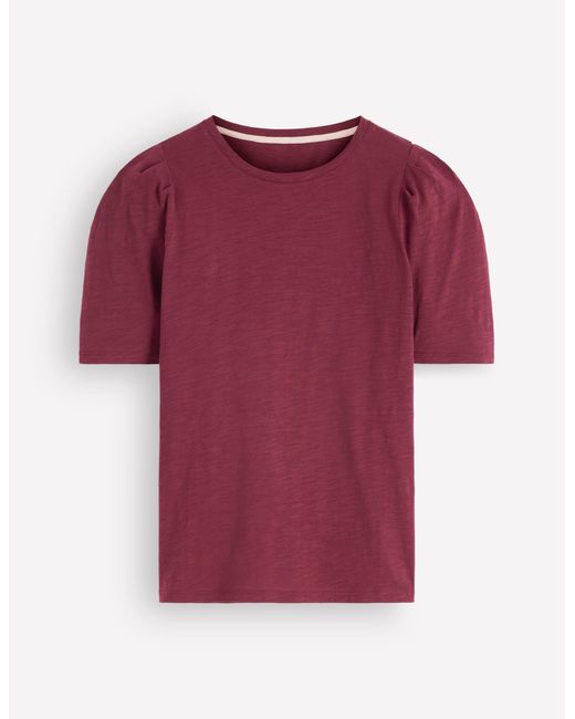 Boden Red Sophie Puff Sleeve T-Shirt