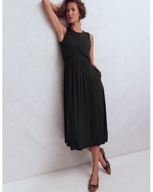 Boden Black Zara Cross Waist Jersey Dress