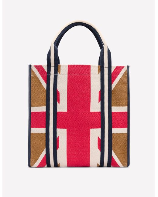 Boden Red Canvas Tote Bag
