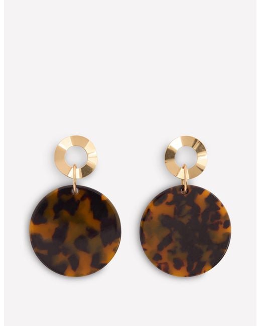 Boden Brown Resin Disc Earrings